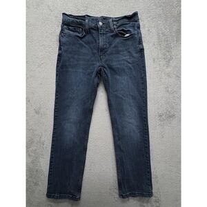 Levis 514 Jeans Mens Measured 32x27 Black Stretch Slim Fit Denim Pants Dark Wash